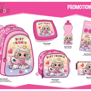 ست 12 در 1 کوله پشتی 46 سانتی Best Friends مدل Promotion Items 12 in 1 - Best Friends